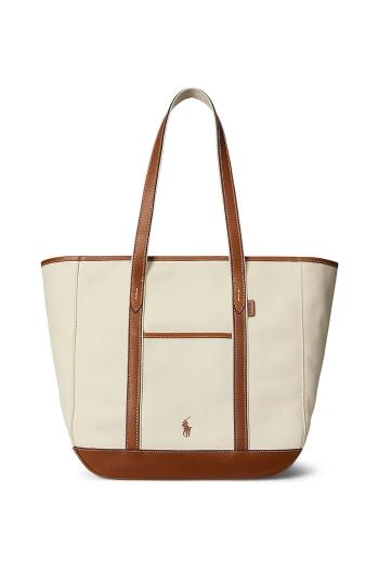 Kabelka Polo Ralph Lauren béžová farba, 428968158