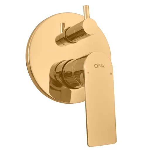 RAV SLEZÁK Nil vaňová batéria vrátane podomietkového telesa kartáčovaná zlatá NL185ZK