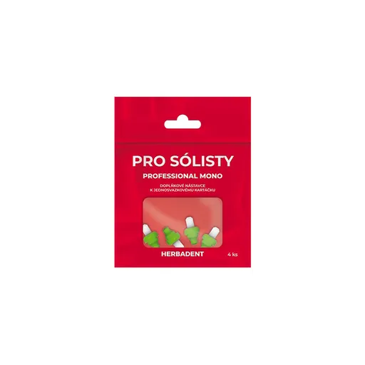 HERBADENT Professional mono náhradná hlavica 4 kusy