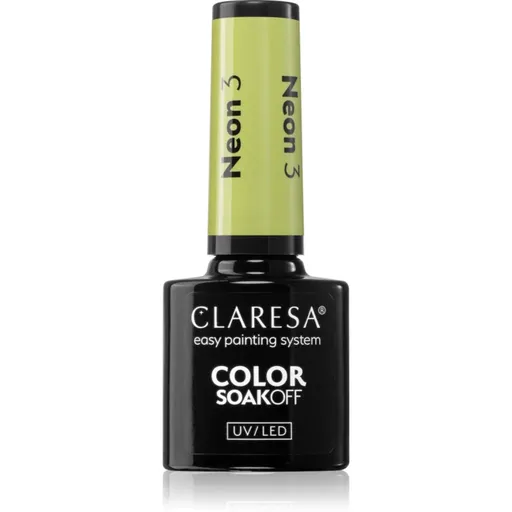 Claresa SoakOff UV/LED Color Neon gélový lak na nechty odtieň 3 5 g
