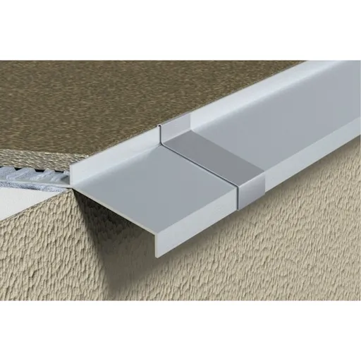 Odkvapnicový prof odkvapnicová Havos, hliník prírodná, dĺžka 250 cm, výška hrany 9 mm, ALOP940250