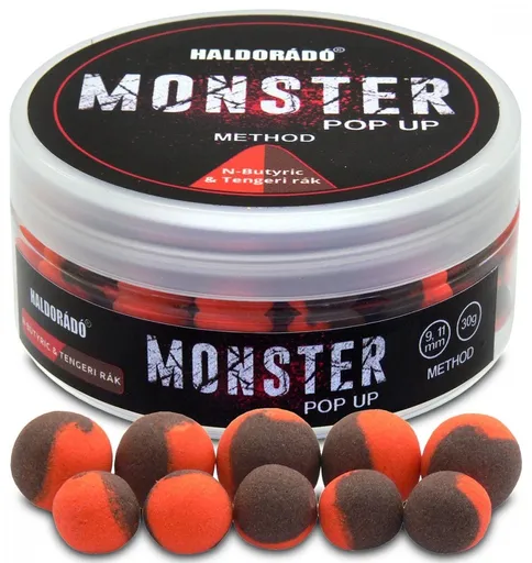 Haldorádó plávajúce boilie pop-up method monster 30 g 9 + 11 mm - n-butyric krab