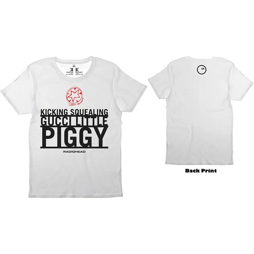 Radiohead tričko Gucci Piggy Biela XXL