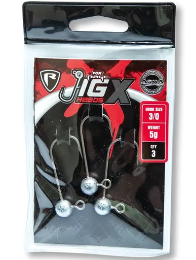 Fox rage jigová hlavička jig x jig heads háčik 5/0 3 ks-15 g