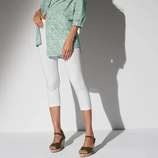 Súprava 2 ks jednofarebných 3/4 legín s pružným pásom