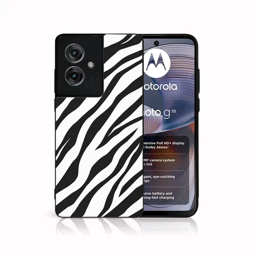 MY ART Ochranný kryt pre Motorola Moto G55 5G ZEBRA (237)