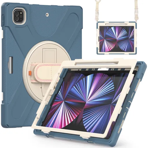 SOLID Odolný kryt pre Apple iPad Pro 12.9 2022 / 2021 tmavomodrý