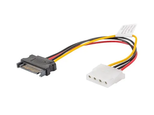 LANBERG Molex (F) na SATA (M) kábel 15cm