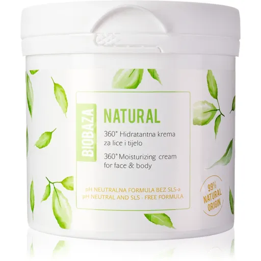 BIOBAZA Natural hydratačný krém na tvár a telo 500 ml