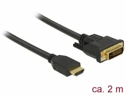 Delock Kábel HDMI na DVI 24+1 obojsmerný 2 m