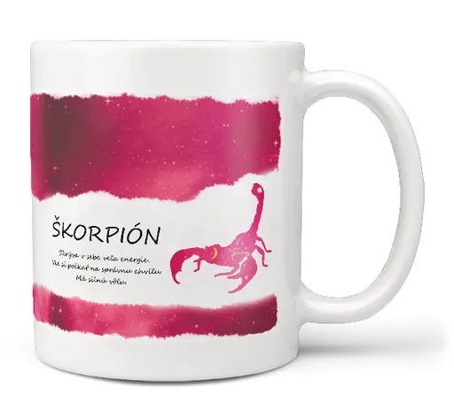 Hrnček Škorpión (23.10. - 22.11.) - červený