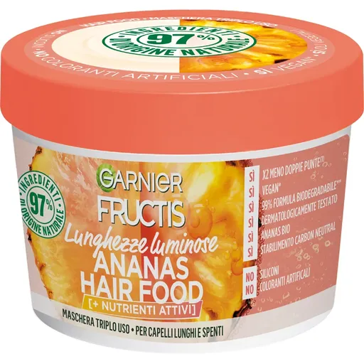 Garnier Fructis Pineapple Hair Food revitalizačná maska pre dlhé vlasy 390 ml