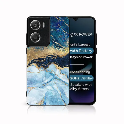 MY ART Ochranný kryt pre Motorola Moto G06 / G06 Power BLUE MARBLE (141)