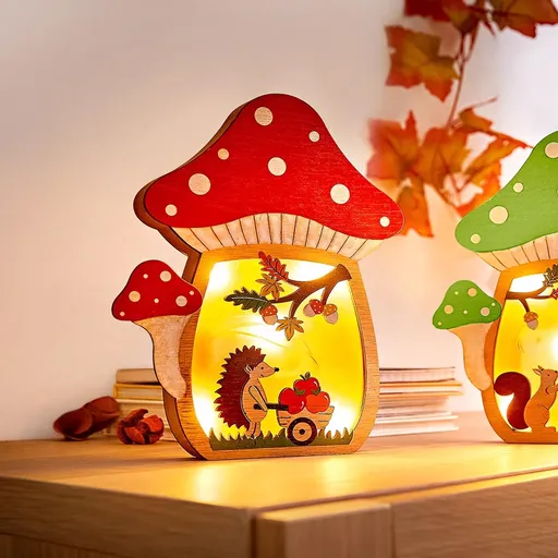 Die moderne Hausfrau LED Dekorace Houba, červená