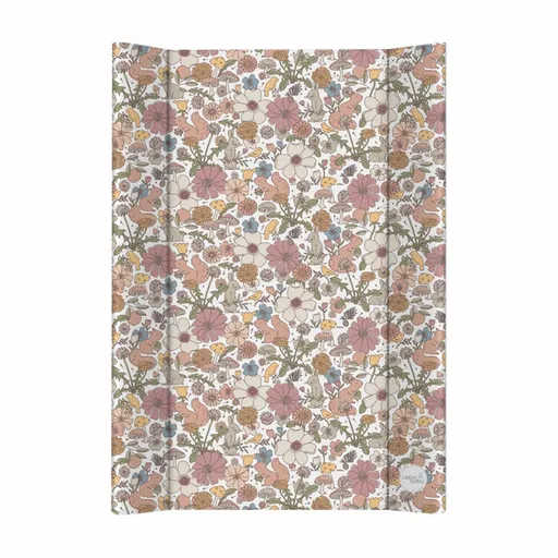 CEBA BABY Podložka prebaľovacia 2-hranná s pevnou doskou (50x70) Basic Garden