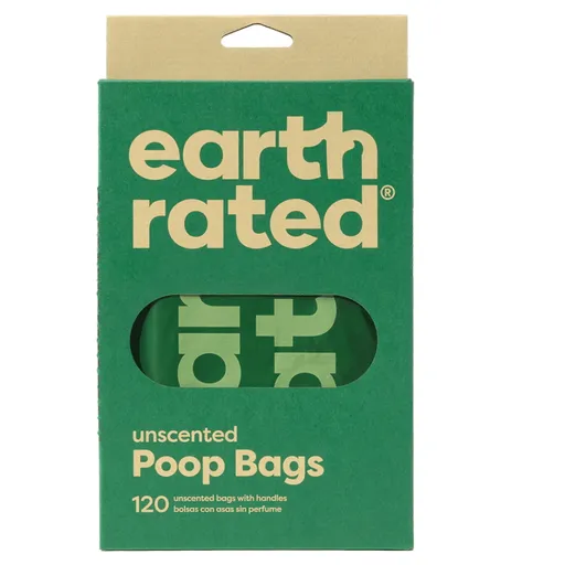 EARTH RATED Vrecká na psie exkrementy s uchom bez vône 120 kusov