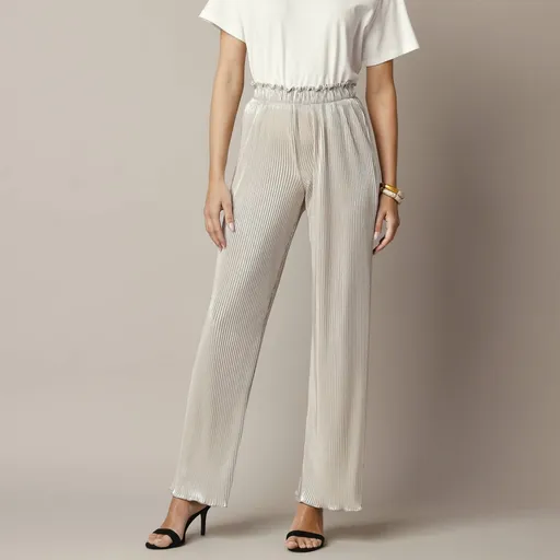 Široké plisované nohavice