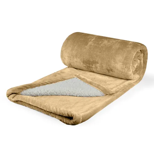 Polášek Mikroflanelová deka s barančekom - Svetlo béžová | 100 x 150 cm