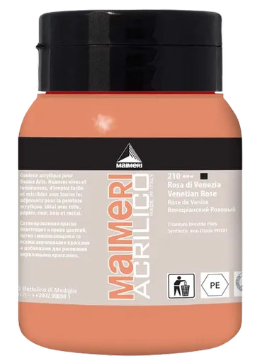 MAIMERI ACRILICO - Akrylové farby 210 - venetian rose, 0,5 L