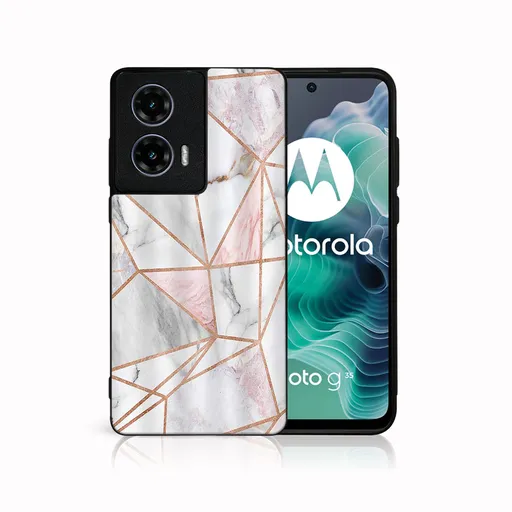MY ART Ochranný kryt pre Motorola Moto G35 5G PINK MARBLE (143)