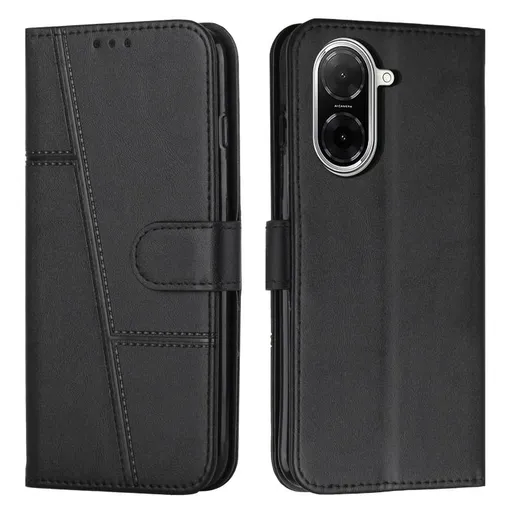 STITCHED Peňaženkový kryt pre Xiaomi Redmi A5 čierny