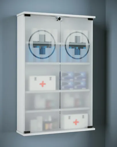 VCM Nástěnná lékárnička Janula, bílá