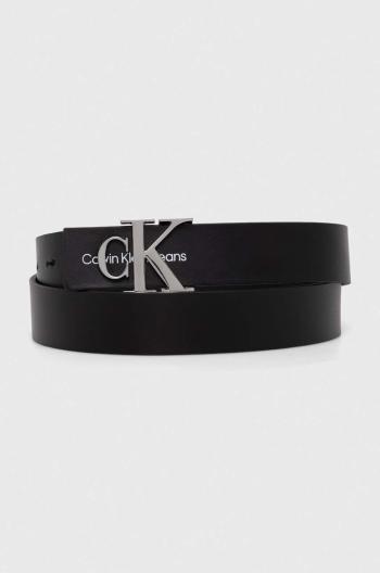 Kožený opasok Calvin Klein dámsky,čierna farba,K60K610281