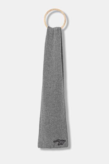 Vlnený šál Weekend Max Mara BARDIES šedá farba, jednofarebná, 2525746035600