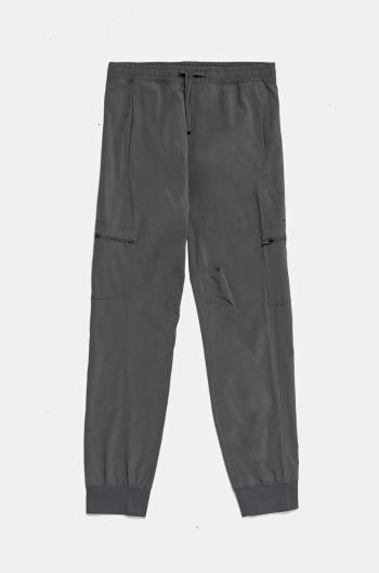 Detské nohavice Abercrombie & Fitch šedá farba, jednofarebné, KI234-4066