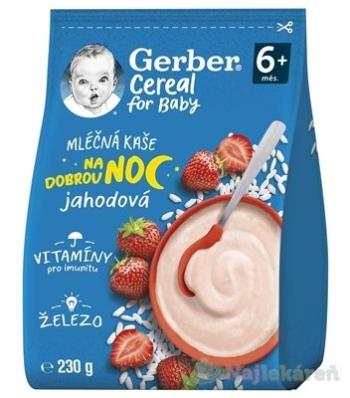 Gerber Cereal Mliečna KAŠA Dobrú noc Jahodová (od ukonč. 6. mesiaca) 230 g