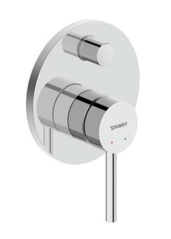 DURAVIT - Circle Batéria pod omietku, na 2 spotrebiče, s telesom, chróm CE4210008010