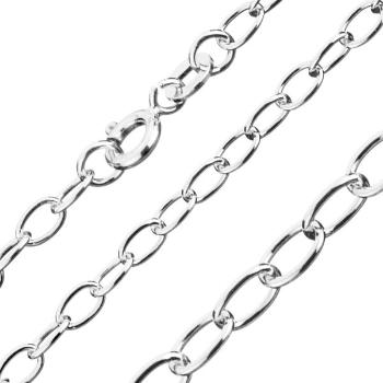 Strieborná retiazka 925 - jednoduché oválne očká, šírka 1,2 mm, dĺžka 460 mm