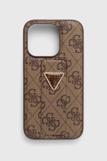 Puzdro na mobil Guess iPhone 15 Pro 6.1'' hnedá farba