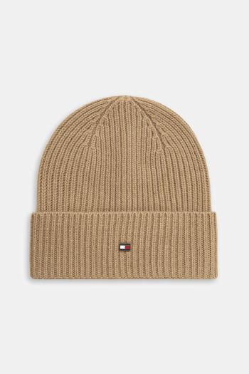 Kašmírová čiapka Tommy Hilfiger zelená farba, AM0AM13586