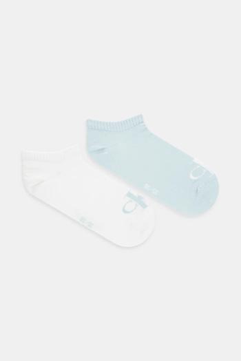Ponožky Calvin Klein Jeans 2-pak dámske, tyrkysová farba, 701228815
