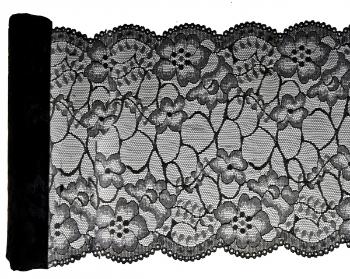 Santex Prémiový běhoun na stůl - Krajka 18 x 300 cm Barva: Čierna