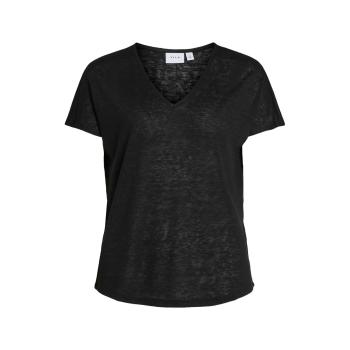 Vila  Top Amer S/S -  Black  Blúzka Čierna