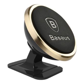 Baseus 360 magnetický držiak na mobil do auta, zlatý