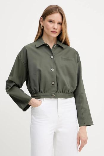Bunda Guess RIAN zelená farba, prechodná, oversize, W5GL27 WH872