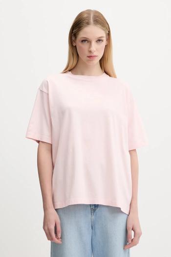 Bavlnené tričko Guess Jeans dámske, ružová farba, W5YI25 K8HM0