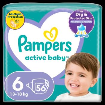 PAMPERS Active Baby S6, 13-18kg 56 ks