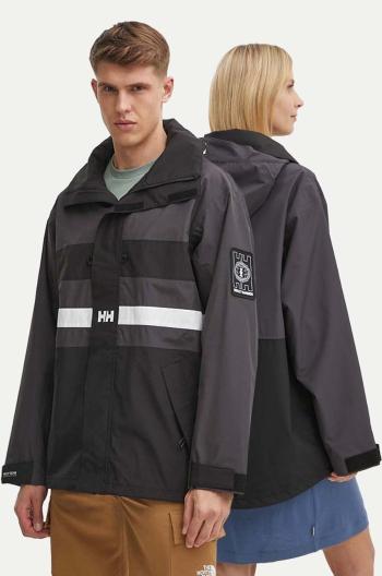 Bunda Helly Hansen čierna farba, prechodná, oversize