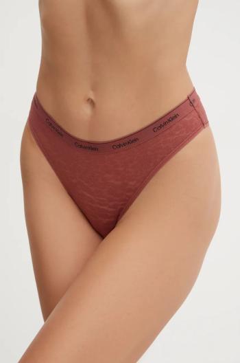 Brazílske nohavičky Calvin Klein Underwear červená farba, 000QD5233E