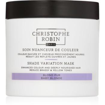 Christophe Robin Shade Variation Mask výživná krémová maska na vlasy odtieň Baby Blond 250 ml