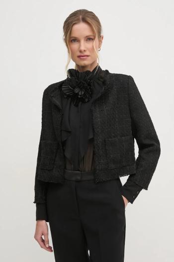Bunda Dkny dámska, čierna farba, prechodná, DJ4J6078
