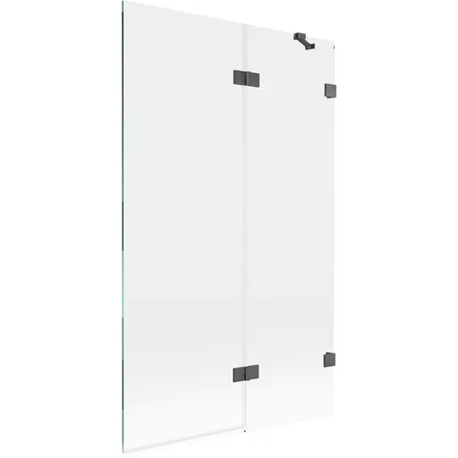 MEXEN/S - Lunar vaňová zástena 2-krídlová pravá 110 x 150, transparent, grafit kartáčovaná 897-110-100-66-00-P