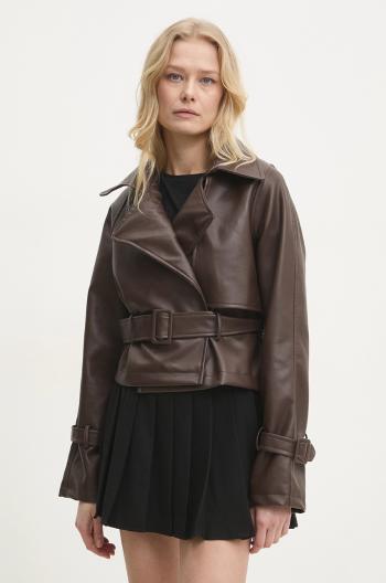 Bunda Answear.LAB dámska, čierna farba, prechodná