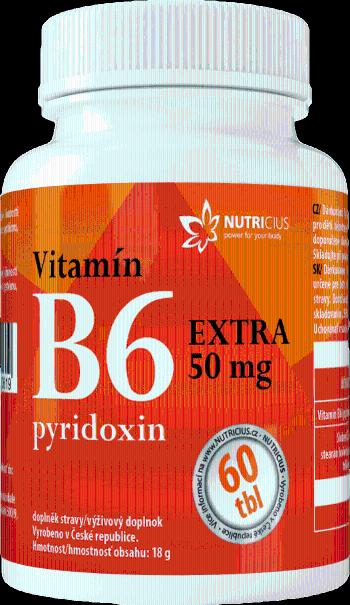 NUTRICIUS Vitamín B6 EXTRA - pyridoxin 50 mg 60 tabliet