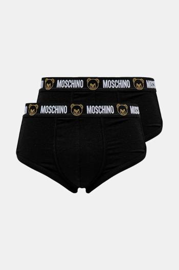 Slipy Moschino Underwear 2-pak pánske, čierna farba, 13024406