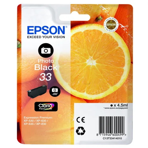 EPSON T3341 (C13T33414022) - originálna cartridge, fotočierna, 4,5ml